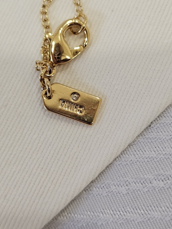 Coach Gold Heart Pendant Necklace with 'C' Initial - Picture 10 of 12